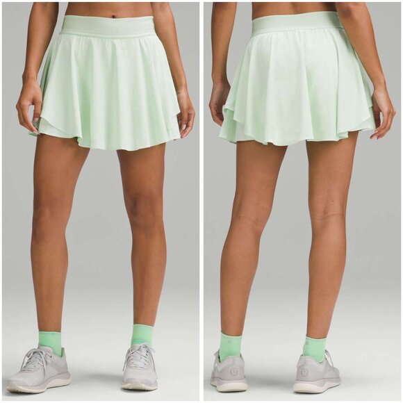 lululemon athletica Dresses & Skirts - Lululemon Court Rival High-Rise Skirt in Kohlrabi Green Long Size 2